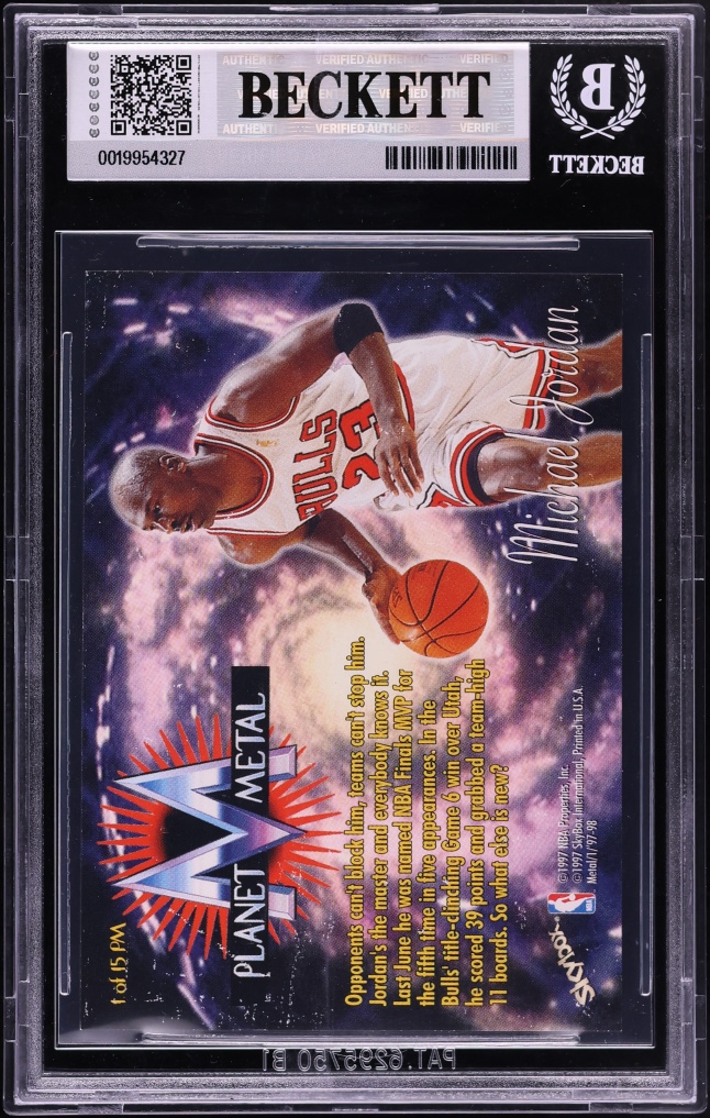 1997 Metal Universe Planet Michael Jordan #1 BGS 7 NRMT
