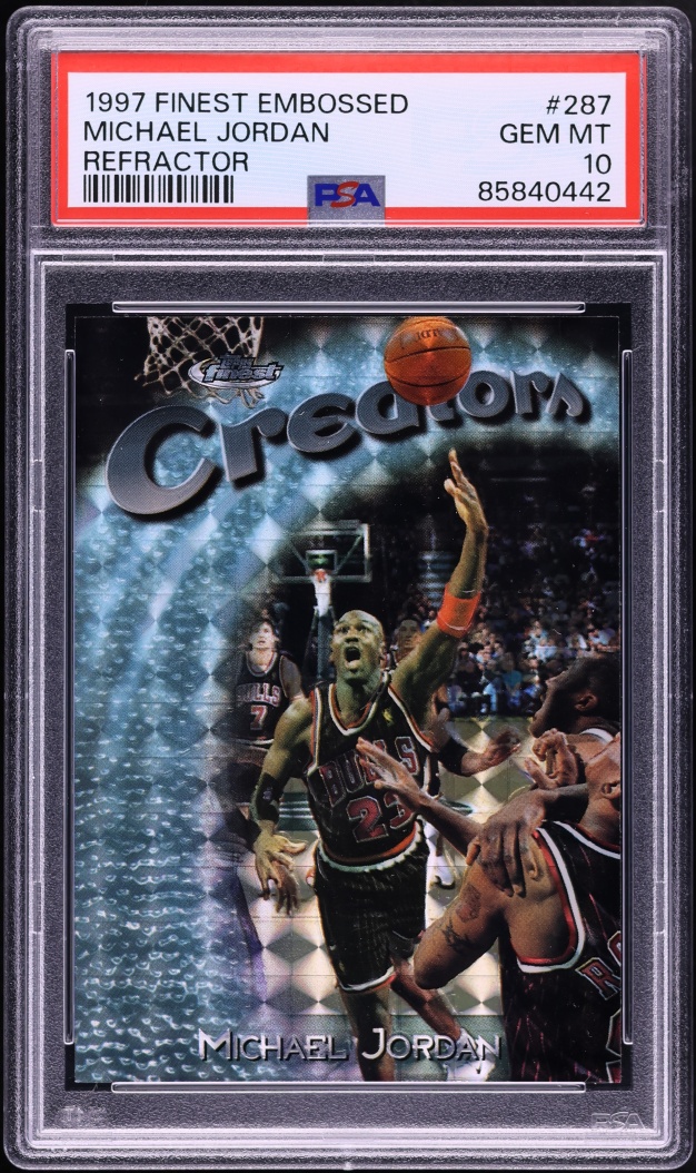 1997 Finest Embossed Refractor Michael Jordan /263 #87 PSA 10 GEM MINT
