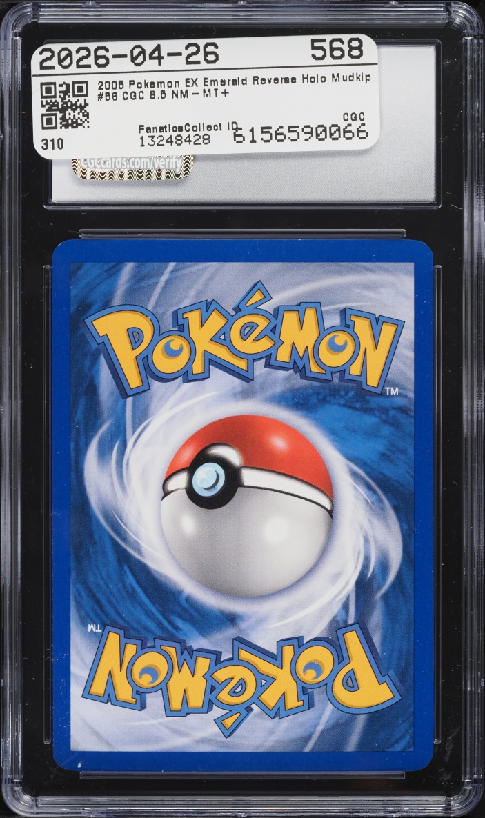 2005 Pokemon EX Emerald Reverse Holo Mudkip #56 CGC 8.5 NM-MT+