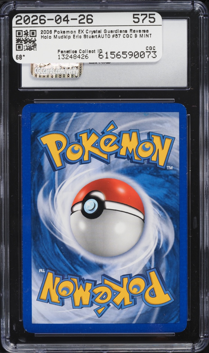 2006 Pokemon EX Crystal Guardians Reverse Holo Mudkip #57 CGC 9 MINT