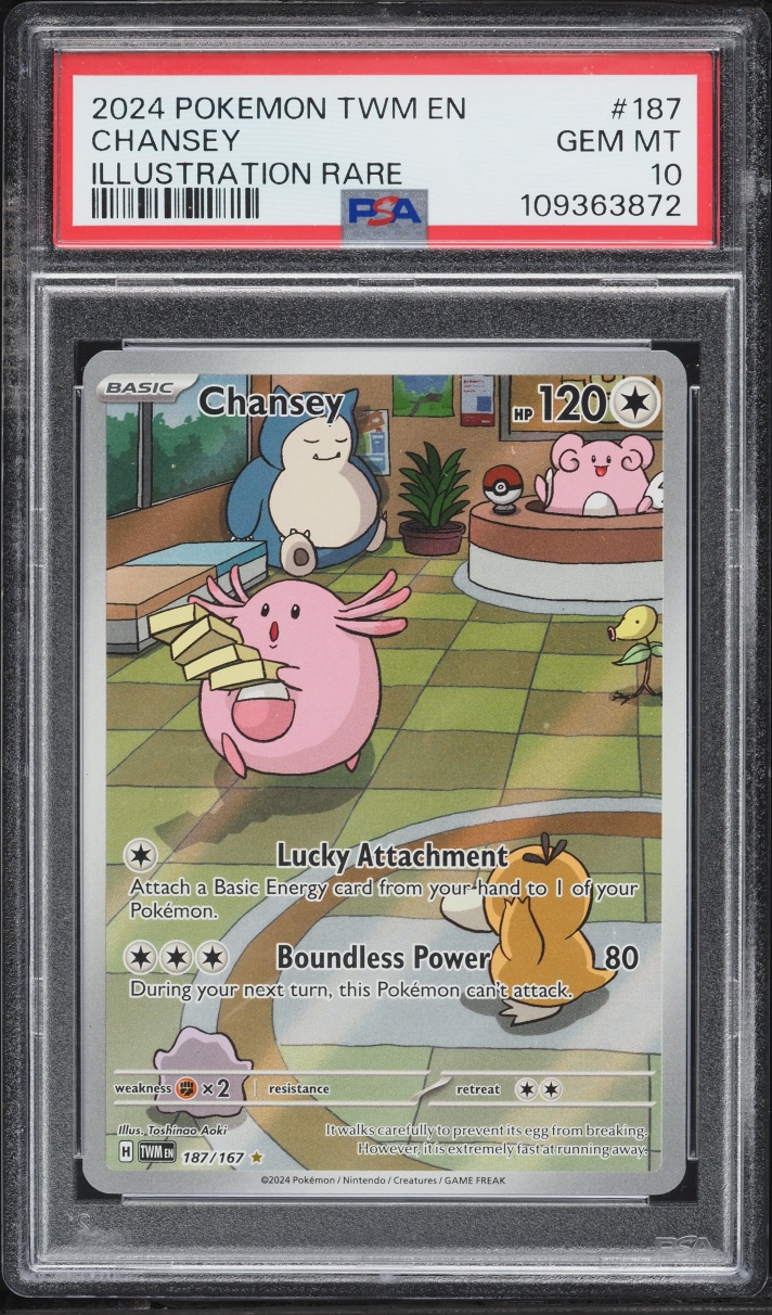 2024 Pokemon Scarlet & Violet Twilight Masquerade IR Chansey #187 PSA 10 GEM MINT