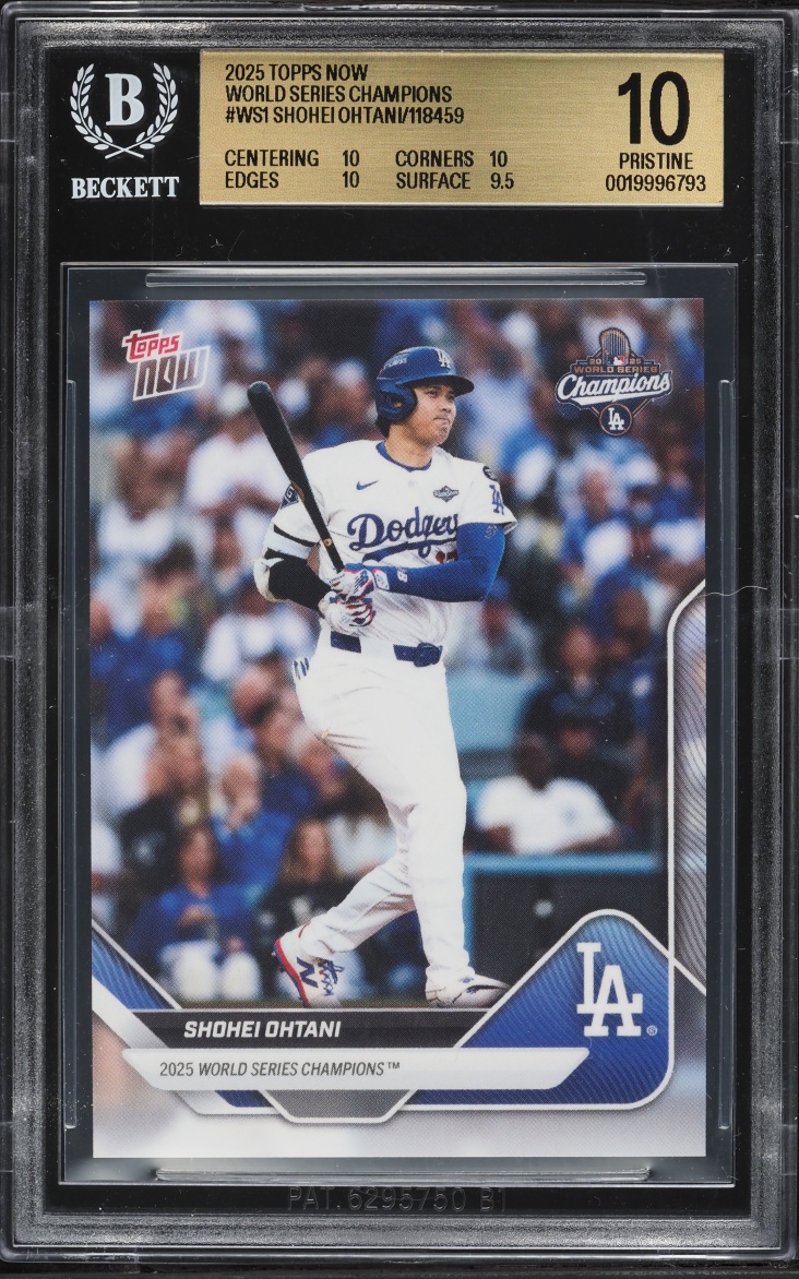 2025 Topps Now World Series Champions Shohei Ohtani #WS1 BGS 10 PRISTINE