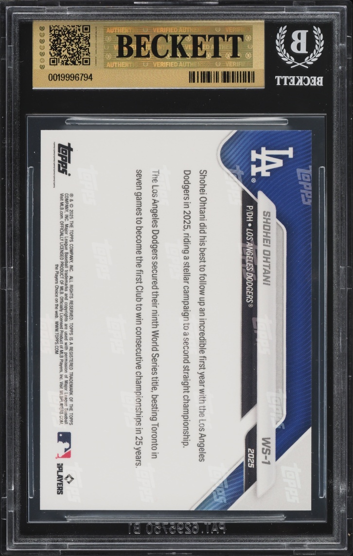 2025 Topps Now World Series Champions Shohei Ohtani #WS1 BGS 9.5 GEM MINT