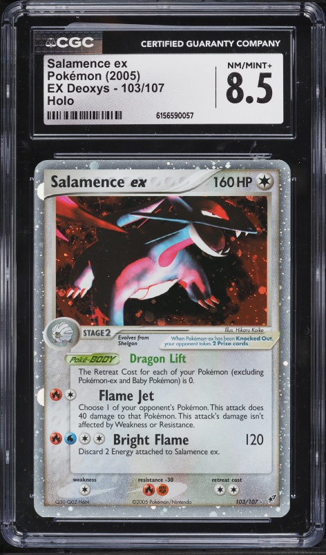 2005 Pokemon EX Deoxys Holo Salamence Ex #103 CGC 8.5 NM-MT+