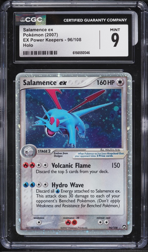 2007 Pokemon EX Power Keepers Holo Salamence Ex #96 CGC 9 MINT