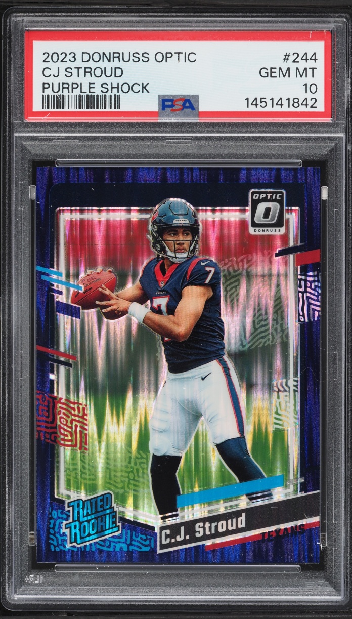 2023 Donruss Optic Purple Shock C.J. Stroud ROOKIE #244 PSA 10 GEM MINT