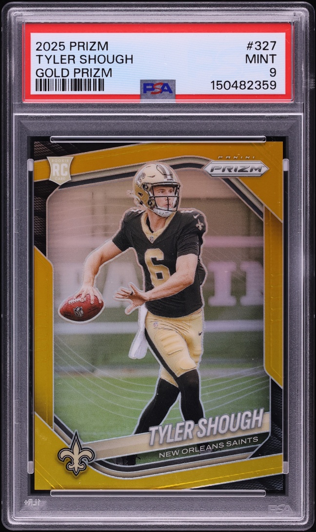 2025 Panini Prizm Gold Tyler Shough ROOKIE 10/10 #327 PSA 9 MINT