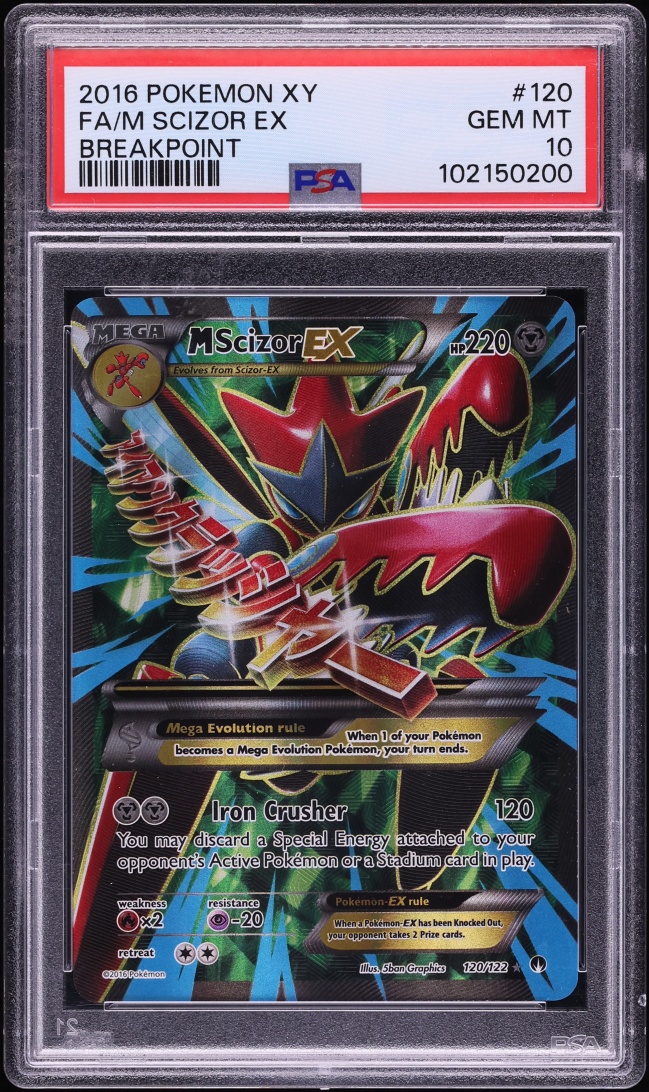 2016 Pokemon XY BREAKpoint Full Art M Scizor EX #120 PSA 10 GEM MINT