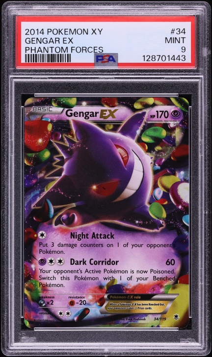 2014 Pokemon Japanese XY Phantom Gate 1st Edition M Gengar EX #34