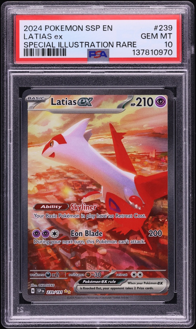 2024 Pokemon Scarlet & Violet Surging Sparks SIR Latias ex #239 PSA 10 GEM MINT