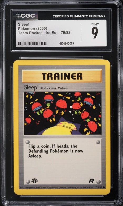 2000 Pokemon Team Rocket 1st Edition Sleep! #79 CGC 9 MINT