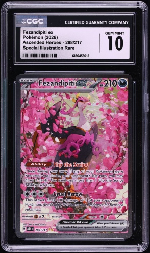 2026 Pokemon Mega Evolution Ascended Heroes SIR Fezandipiti ex #288 CGC 10 GEM MINT