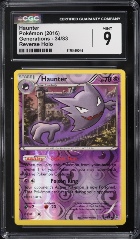 haunter pokemon card value 2016 2016 Pokemon Japanese XY 20th Anniversary 1st Edition Haunter #46 CGC 10  PRISTINE on Fanatics Collect
