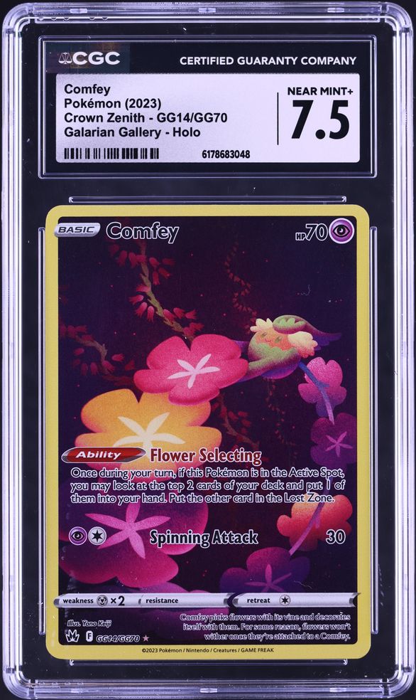 2023 Pokemon Sword & Shield Crown Zenith Full Art Comfey #GG14 CGC 7.5 NRMT+
