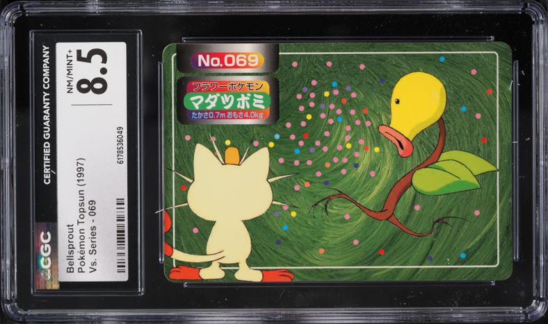 1997 Pokemon Japanese Topsun VS Series Bellsprout #69 CGC 8.5 NM-MT+