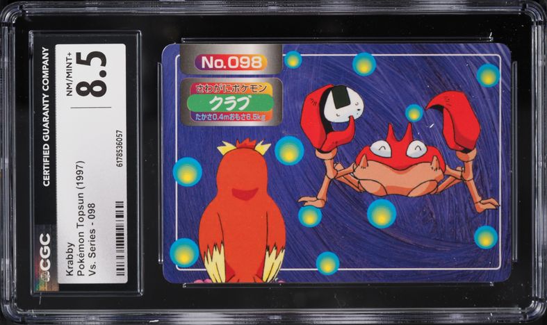 1997 Pokemon Japanese Topsun VS Series Krabby #98 CGC 8.5 NM-MT+