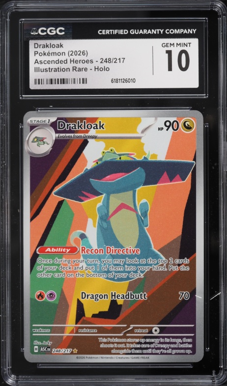 2026 Pokemon Mega Evolution Ascended Heroes IR Drakloak #248 CGC 10 GEM MINT