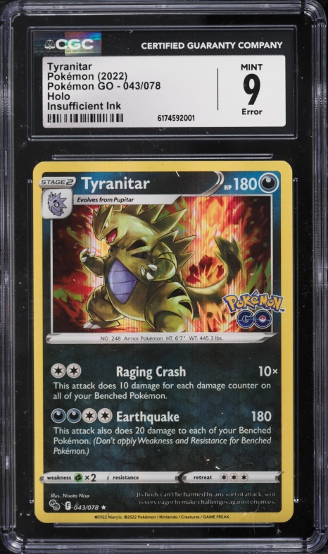 tyranitar pokemon go card TCG - Pokemon (Stamped) Holographic 043/078 Darkness Colorless Trading Card Game Pokemon GO