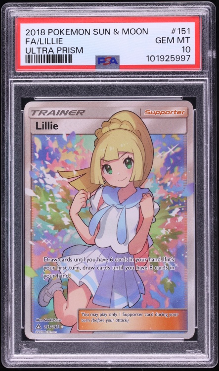 2018 Pokemon Sun & Moon Ultra Prism Full Art Lillie #151 PSA 10 GEM MINT