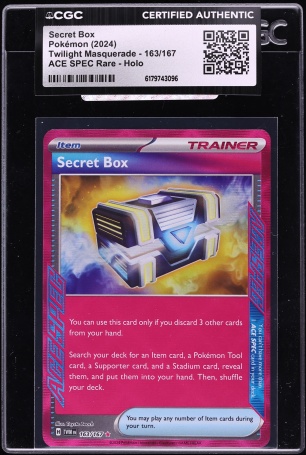 2024 Pokemon SV Twilight Masquerade Ace Spec Rare Holo Secret Box #163 CGC AUTH