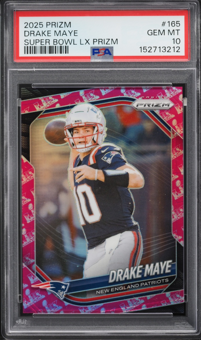 2025 Panini Prizm Super Bowl LX Drake Maye 1/60 #165 PSA 10 GEM MINT