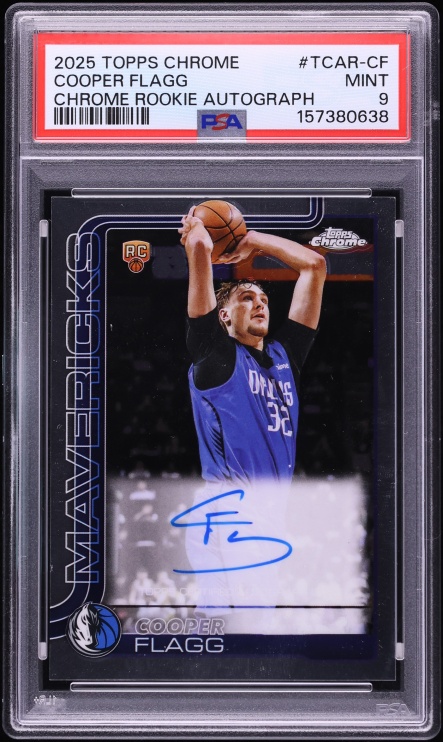 2025 Topps Chrome Cooper Flagg ROOKIE AUTO #TCAR-CF PSA 9 MINT