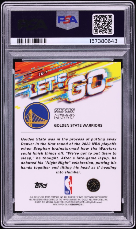 2025 Topps Chrome Let's Go Stephen Curry #LG-1 PSA 10 GEM MINT