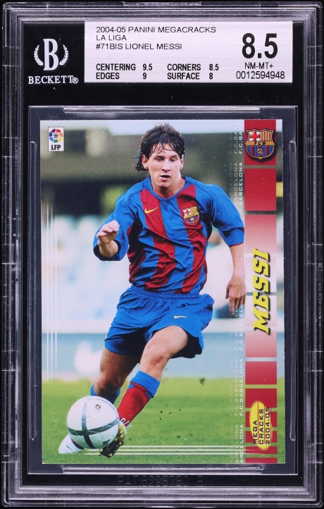 2004 Panini Sports Megacracks La Liga Lionel Messi ROOKIE #71 BGS 8.5 NM-MT+