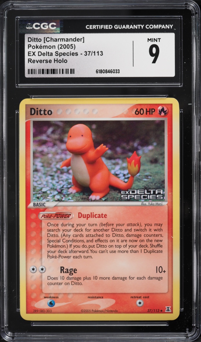 2005 Pokemon EX Delta Species Reverse Holo Ditto Charmander #37 CGC 9 MINT