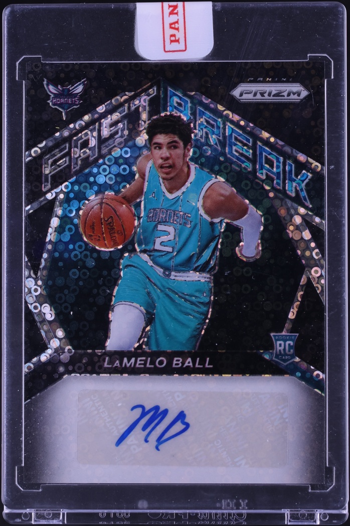 2020 Panini Prizm Fast Break Black Disco LaMelo Ball ROOKIE AUTO 1/1 #FR-LMB