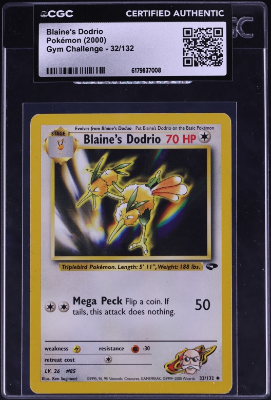 2000 Pokemon Gym Challenge Blaine's Dodrio #32 CGC AUTH