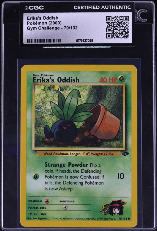2000 Pokemon Gym Challenge Erika's Oddish #70 CGC AUTH