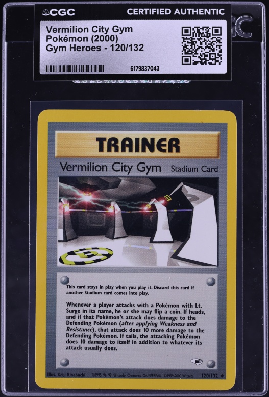 2000 Pokemon Gym Heroes Vermilion City Gym #120 CGC AUTH