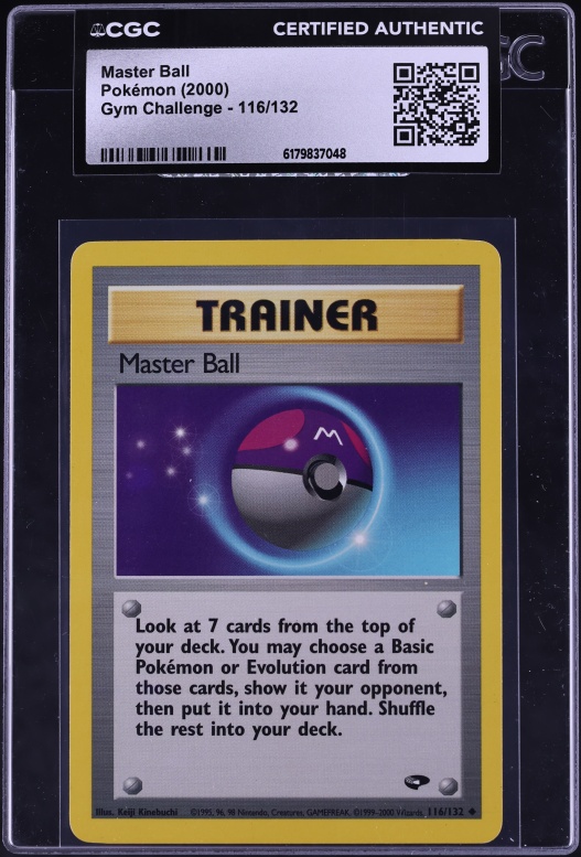 2000 Pokemon Gym Challenge Master Ball #116 CGC AUTH