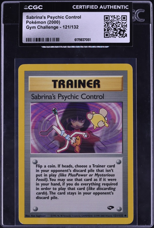 2000 Pokemon Gym Challenge Sabrina's Psychic Control #121 CGC AUTH