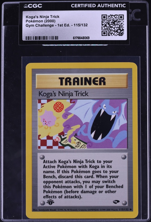 2000 Pokemon Gym Challenge 1st Edition Koga's Ninja Trick #115 CGC AUTH