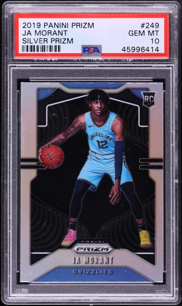 2019 Panini Prizm Silver Ja Morant ROOKIE #249 PSA 10 GEM MINT