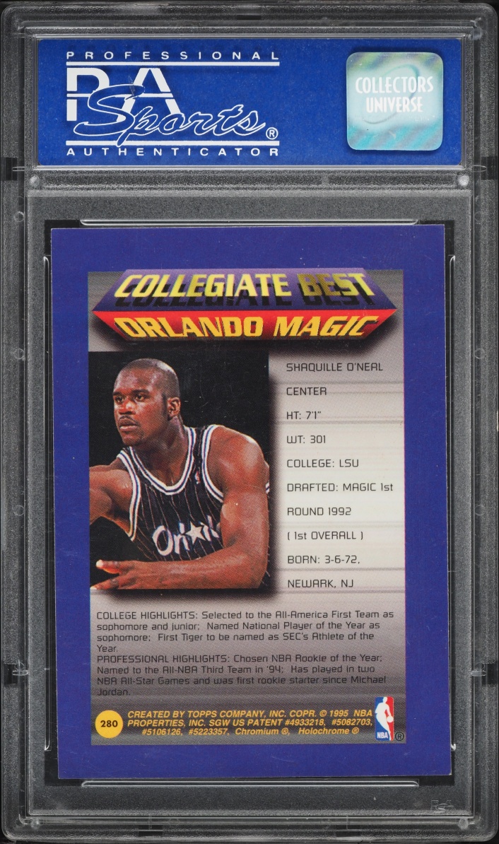 1994 Finest Refractor Shaquille O'Neal #280 PSA 9 MINT