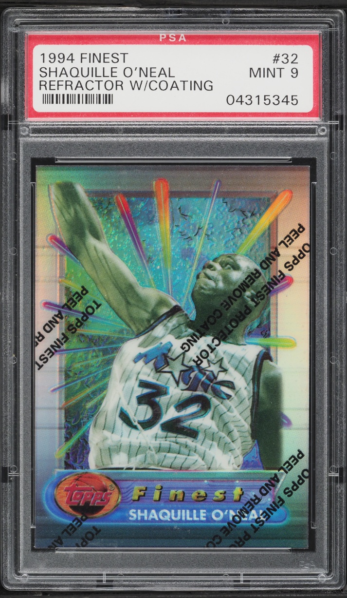 1994 Finest Refractor w/ Coating Shaquille O'Neal #32 PSA 9 MINT