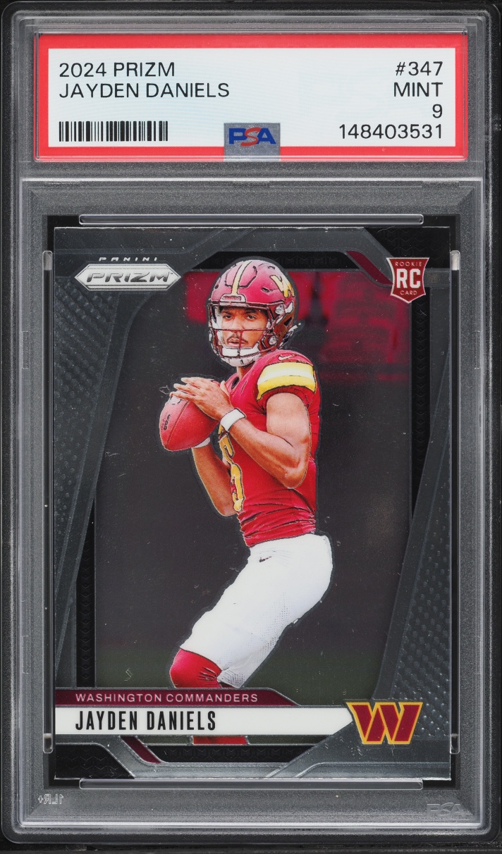 2024 Panini Prizm Jayden Daniels ROOKIE #347 PSA 9 MINT