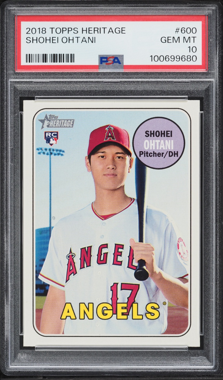 2018 Topps Heritage Shohei Ohtani ROOKIE #600 PSA 10 GEM MINT