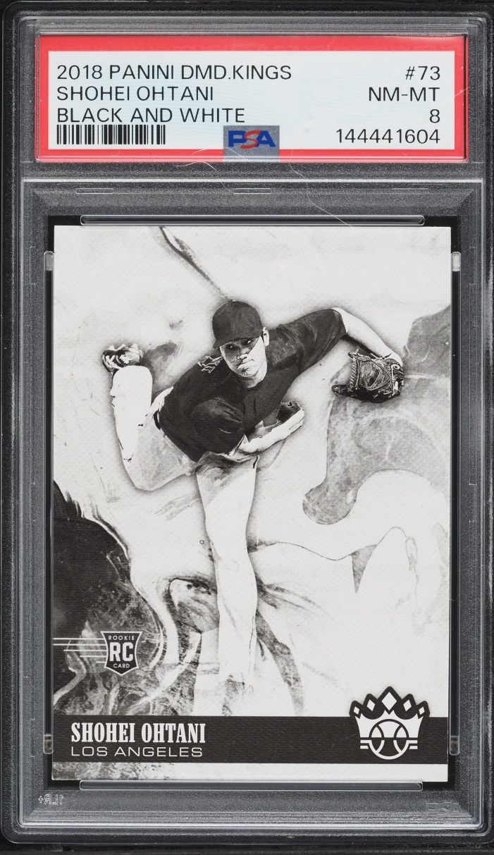 2018 Panini Diamond Kings Black & White Shohei Ohtani ROOKIE #73 PSA 8 NM-MT