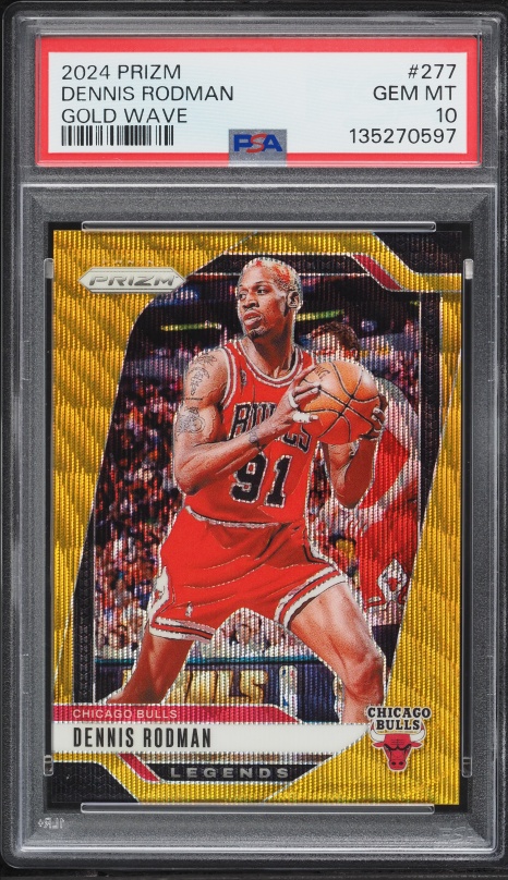 2013 Fleer Retro Precious Metal Gems PMG Red Dennis Rodman /150