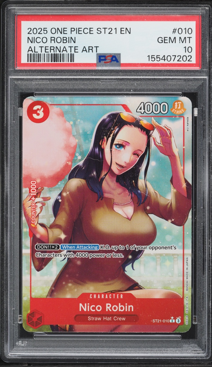 2025 One Piece Starter Deck Gear 5 Alt Art Nico Robin #010 PSA 10 GEM MINT