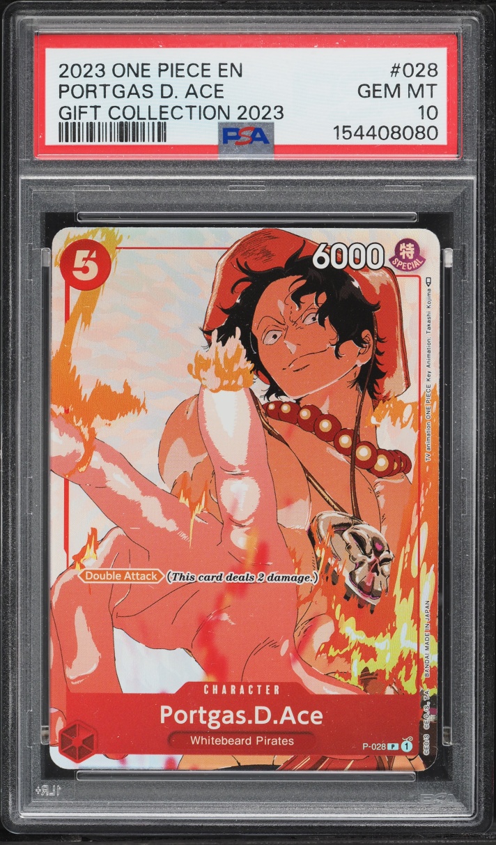 2023 One Piece Promo Gift Collection '23 Alt Art Portgas D. Ace #P-028 PSA 10 GEM MINT