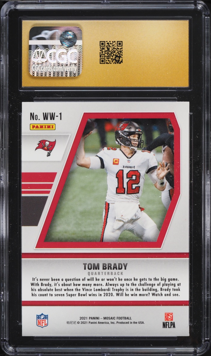 2021 Panini Mosaic Will To Win Tom Brady #WW-1 CGC 10 PRISTINE