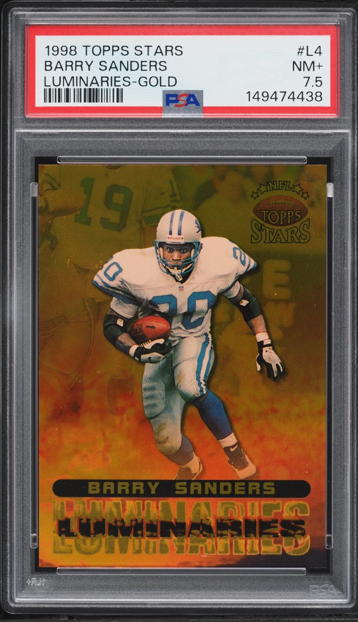 1998 Topps Stars Luminaries Gold Barry Sanders /50 #L4 PSA 7.5 NRMT+