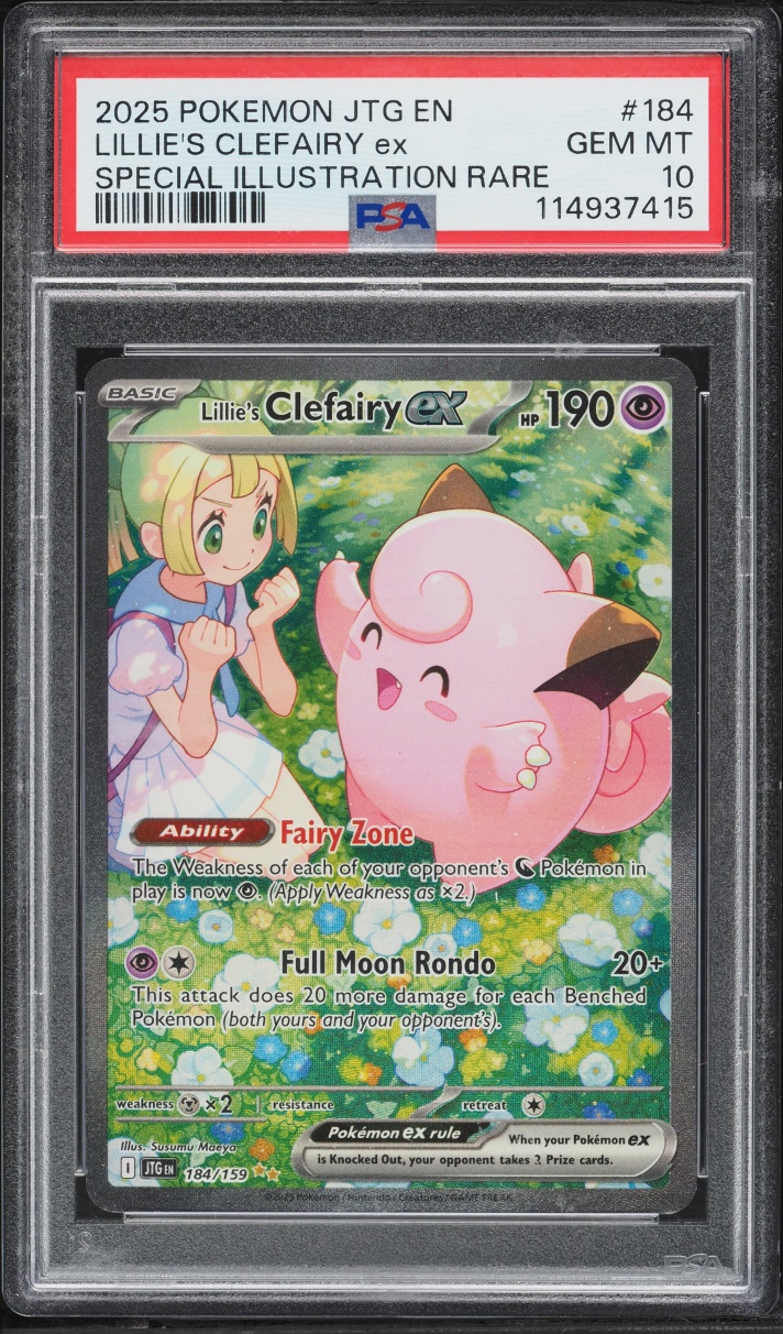 2025 Pokemon Scarlet & Violet Journey Together SIR Lillie's Clefairy Ex #184 PSA 10 GEM MINT