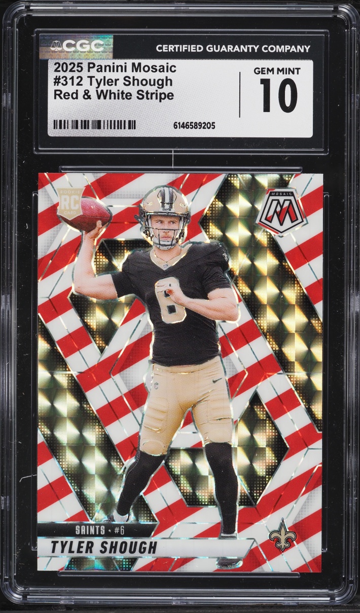 2025 Panini Mosaic Red & White Stripe Tyler Shough ROOKIE #312 CGC 10 GEM MINT