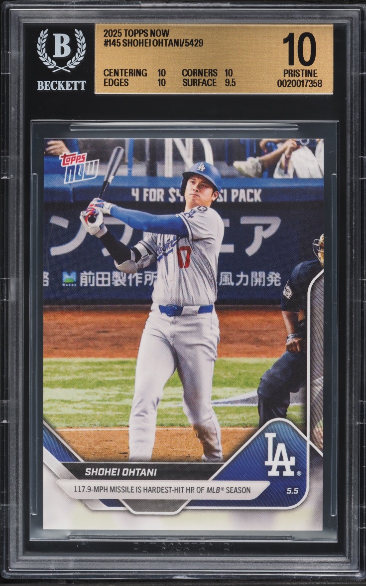 2025 Topps Now Shohei Ohtani #145 BGS 10 PRISTINE